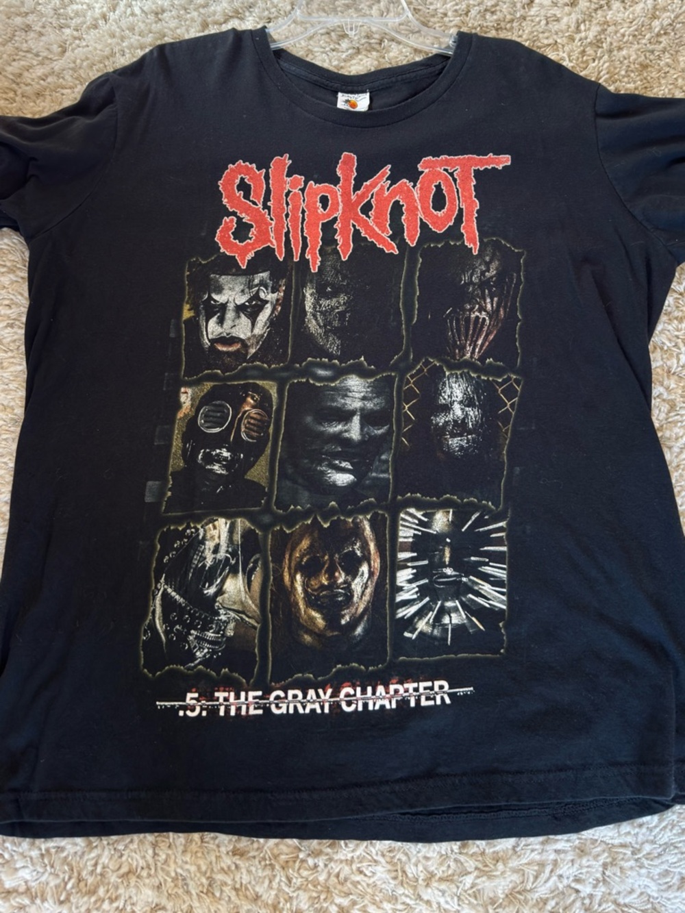 Slipknot Black Graphic Band Tee - Red Logo